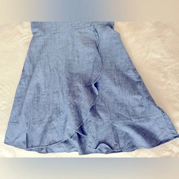 J. Crew Chambray Faux-Wrap Dress, Size 6 - NWT - Picture 6 of 11